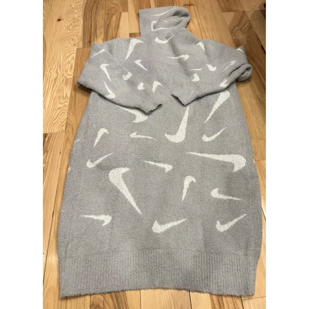Nike Phoenix Cozy Boucle Long Knit Cardigan Women Grey FD4282-077 Women's Medium - Picture 7 of 9